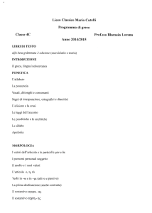 Liceo Classico Mario Cutelli Programma di greco Classe 4C Anno