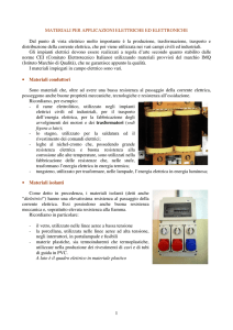 1 MATERIALI PER APPLICAZIONI ELETTRICHE ED