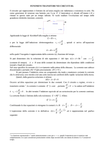 fenomeni transitori nei circuiti rl