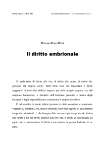 Il diritto embrionale