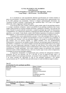 il mal di schiena nel bambino