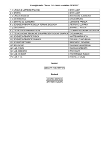Consiglio della Classe: 1 A - Anno scolastico 2016/2017 1 LINGUA