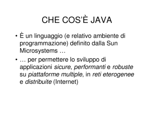 CHE COS`È JAVA