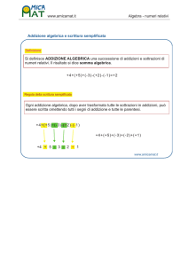 Addizione algebrica