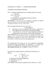 MATEMATICA CORSO A - SCIENZE BIOLOGICHE