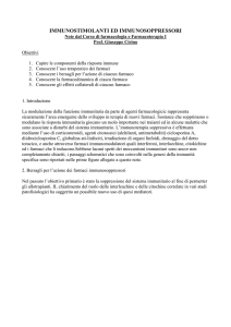 immunostimolanti ed immunosoppressori