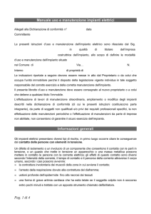 Manuale uso e manutenzione impianti elettrici