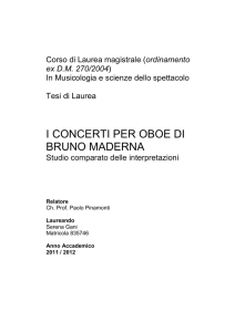 I CONCERTI PER OBOE DI BRUNO MADERNA