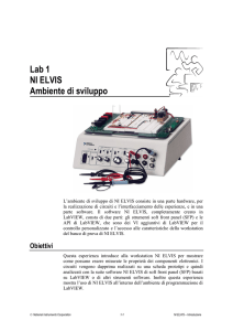 Lab 1 NI ELVIS Ambiente di sviluppo - e