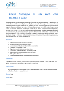 Corso Sviluppo di siti web con