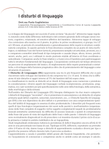 I disturbi di linguaggio