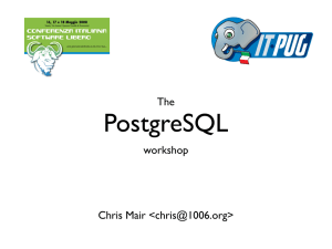 The PostgreSQL workshop