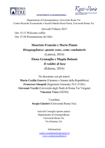 Maurizio Franzini e Mario Pianta Disuguaglianze: quante sono
