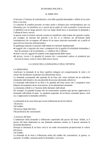 legge della domanda e dell`offerta