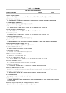 Seconda Guerra Mondiale: Verifica di Storia