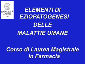Infiammazione I parte - Dipartimento di Biotecnologie, chimica e