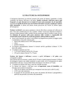 Le fratture da osteoporosi - Osservatorio Nazionale sulla salute