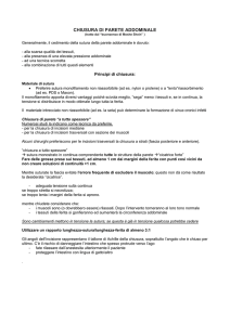 CHIUSURA DI PARETE ADDOMINALE