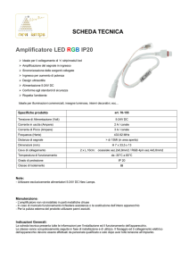 SCHEDA TECNICA Amplificatore LED RGB IP20