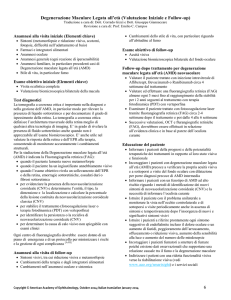 Degenerazione Maculare Legata all`età (Valutazione Iniziale e