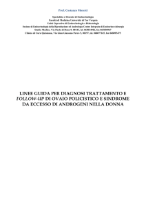 Linee guida Sindome da eccesso di andogeni nella donna