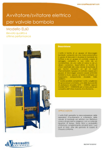 Avvitatore/svitatore elettrico per valvole bombola