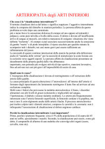 ARTERIOPATIA degli ARTI INFERIORI