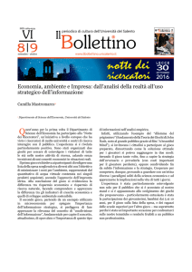 Economia, ambiente e Impresa: dall`analisi della realtà