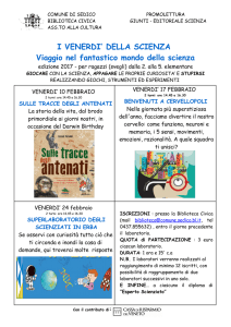 i venerdi` della scienza
