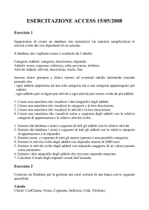 esercitazione access 15/05/2008