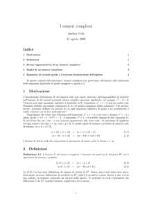 I numeri complessi