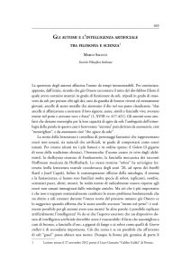 Gli automi e l`intelligenza artificiale