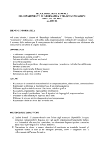 Programmazione informatica primo biennio