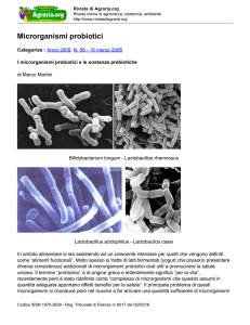Microrganismi probiotici