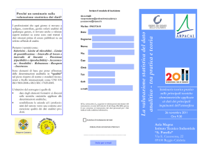 La valutazione statistica del dato analitico