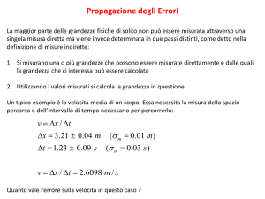 Propagazione degli Errori