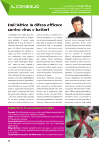 Dall`Africa la difesa efficace contro virus e batteri