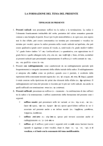 La formazione del tema del presente