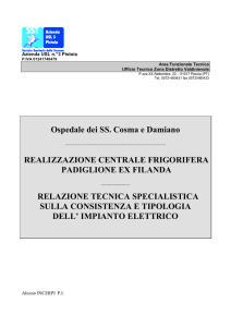 Relazione tecnica specialistica impianti elettrici Centrale Frigo Ex