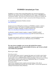 PUBMED: istruzioni per l`uso