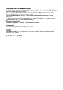 CEA (Antigene Carcino Embrionale) Come si svolge l`esame Il