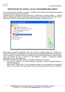 importazione del modello m dal programma