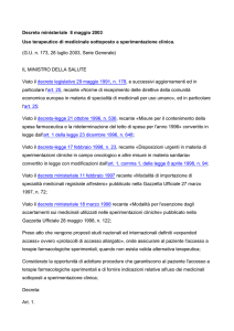 Decreto ministeriale 8 maggio 2003 Uso terapeutico di medicinale