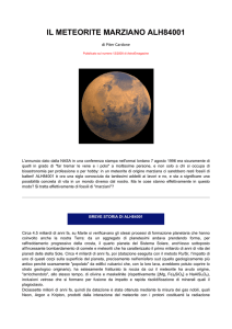 IL METEORITE MARZIANO ALH84001