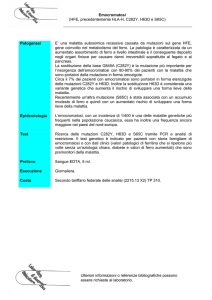 Emocromatosi (HFE, precedentemente HLA