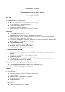 PROGRAMMA DI SCIENZE NATURALI