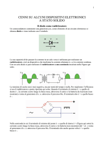 CENNI SU ALCUNI DISPOSITIVI ELETTRONICI A STATO SOLIDO
