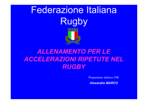 Le accelerazioni nel rugby