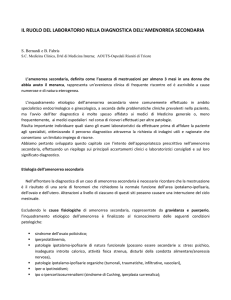 Amenorrea secondaria - Ospedali riuniti di Trieste