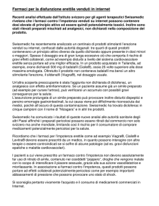 Pericolosità dei farmaci per la disfunzione erettile venduti in Internet